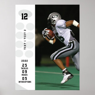 Aangepersonaliseerde Football Poster Naam, Afbeeld