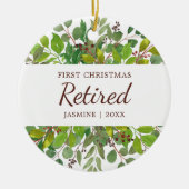 Aangepersonaliseerde Greenery Keramisch Ornament (Voorkant)