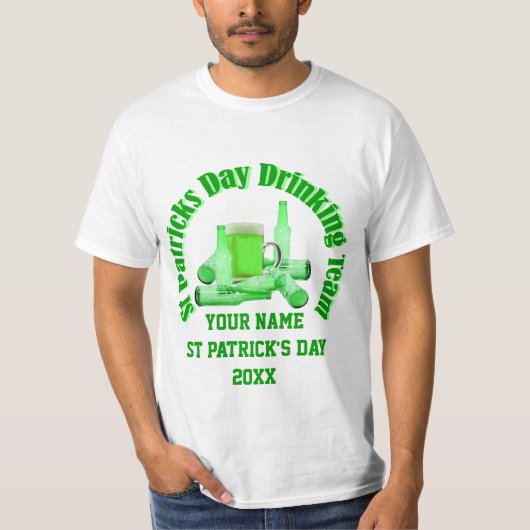 Aangepersonaliseerde Ierse St Patrick's day T-shirt (Voorkant)