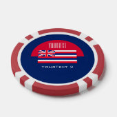 Aangepersonaliseerde Jouw tekst Hawaii-staatsvlag  Poker Chips (Enkel)