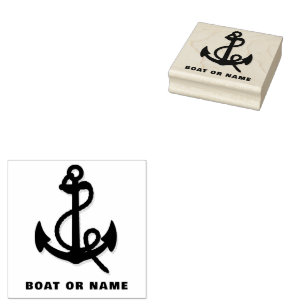 Aangepersonaliseerde kapitein Nautical Anchor Boat Rubberstempel