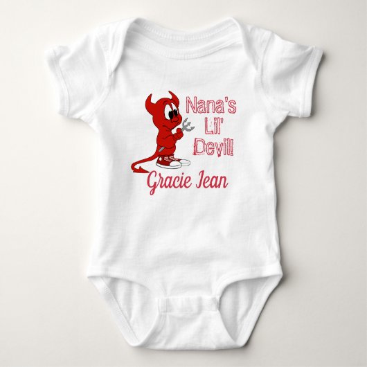 Aangepersonaliseerde Lil Devil van Nana met Cute D Romper (Voorkant)
