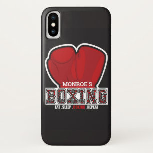 Aangepersonaliseerde naam Boxer Boxing Glove Prize iPhone X Hoesje