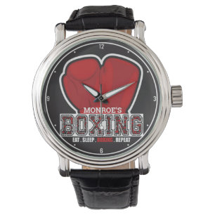 Aangepersonaliseerde naam Boxer Boxing Glove Prize Horloge