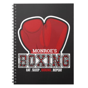 Aangepersonaliseerde naam Boxer Boxing Glove Prize Notitieboek