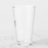 Aangepersonaliseerde naam en datumpunt voor huweli glas (Links)