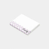 Aangepersonaliseerde naam Paarse Pinwheels Post-it® Notes (Schuin)