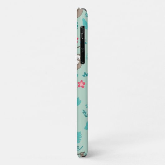 Aangepersonaliseerde naam van Cute Sloth Pattern Case-Mate iPhone Case (Achterkant/links)