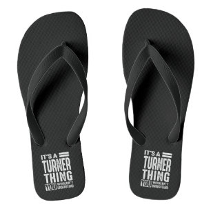 Aangepersonaliseerde naam van Turner Birthday Teenslippers