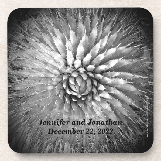 Aangepersonaliseerde namen van Agave Spikes, set v Drankjes Onderzetter (Voorkant)