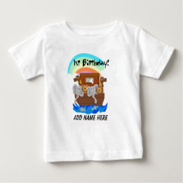Aangepersonaliseerde Noah's Ark 1st Birthday Tshir