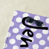 Aangepersonaliseerde Paarse poladoperhanddoek Strandlaken (In situ)