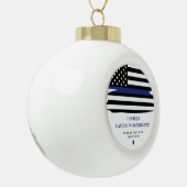 Aangepersonaliseerde politiefunctionaris Thin Blue Keramische Bal Ornament (Links)