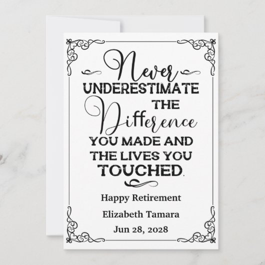 Aangepersonaliseerde quotes voor Happy Retirement Kaart (Voorkant)