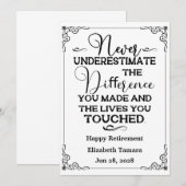 Aangepersonaliseerde quotes voor Happy Retirement Kaart (Voorkant / Achterkant)