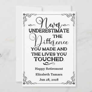 Aangepersonaliseerde quotes voor Happy Retirement Kaart