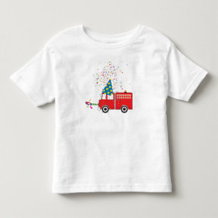 Aangepersonaliseerde 'Red Fire Truck Birthday'-par Kinder Shirts