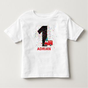 Aangepersonaliseerde 'Red Fire Truck Birthday'-par Kinder Shirts
