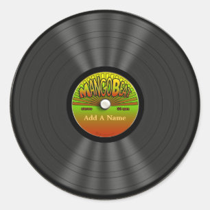 Aangepersonaliseerde  Reggae Vinyl Record-stickers Ronde Sticker