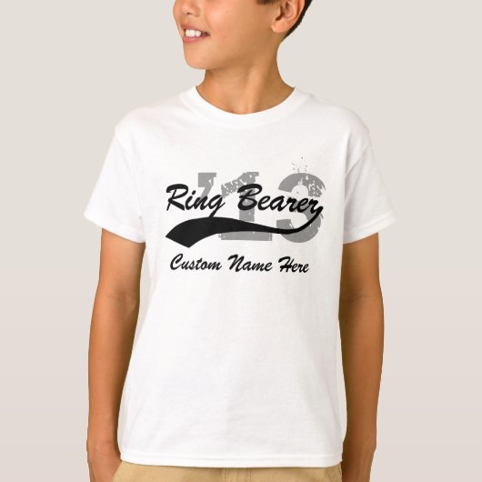 Aangepersonaliseerde Ring Bearer Boys T-Shirt (Voorkant)