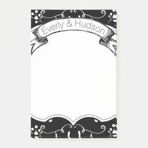 Aangepersonaliseerde Rustic Floral Post-it® notes