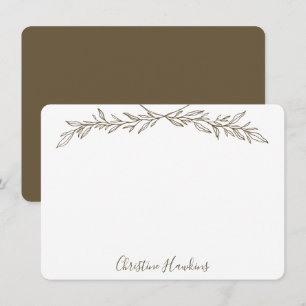 Aangepersonaliseerde Rustic Twig Branch Wreath Notitiekaartje