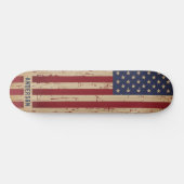 Aangepersonaliseerde Rustige Amerikaanse vlag voor Skateboard (Horizontaal)
