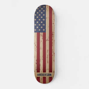 Aangepersonaliseerde Rustige Amerikaanse vlag voor Skateboard