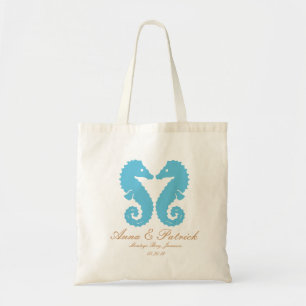 Aangepersonaliseerde sesepaarden-Destination Weddi Tote Bag