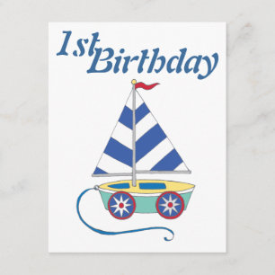 Aangepersonaliseerde Speelgoed Sailboat Baby Birth Kaart