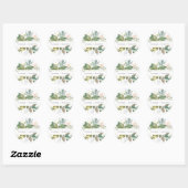 Aangepersonaliseerde Summer Floral Wedding for Ronde Sticker (Vel)