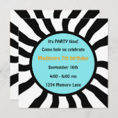 Aangepersonaliseerde uitnodiging 7e verjaardag van (Voorkant / Achterkant)