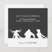 Aangepersonaliseerde uitnodiging van DJ  partij (Voorkant / Achterkant)
