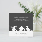 Aangepersonaliseerde uitnodiging van DJ  partij (Staand voorkant)