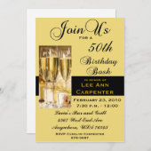 Aangepersonaliseerde uitnodiging voor een 50e verj (Voorkant / Achterkant)