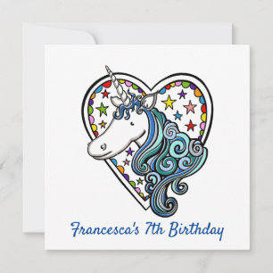 Aangepersonaliseerde Unicorn Kinderdag Uitnodigen