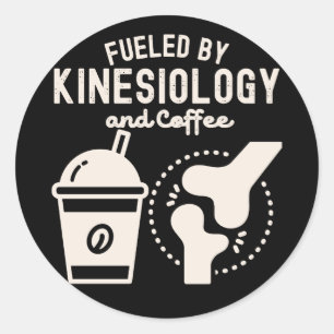 Aangevoed door Kinesiologie en Koffie Ronde Sticker