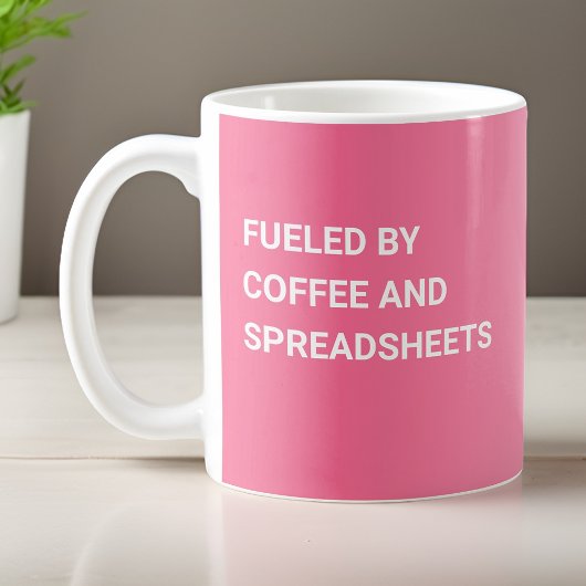 Aangevoed door koffie en spreadsheets - Gradient P Koffiemok
