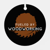 Aangevoed door Woodworking Carpenter Ornament (Achterkant)