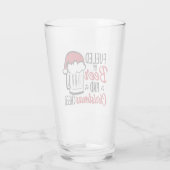 Aangewakkerd door Bier en Kerstmis Cheer Glas (Achterkant)