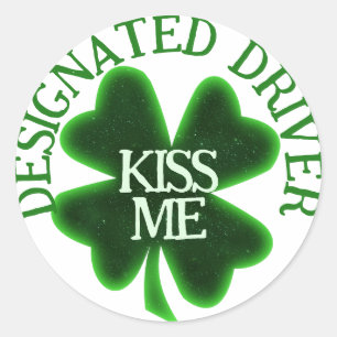Aangewezen Bestuurder St. Patrick's Day Ronde Sticker