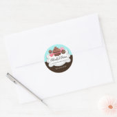 Aangewezen desserts bakkerij verpakking ronde sticker (Envelop)