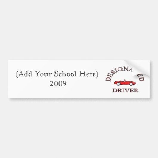 Aangewezen driver Bumpersticker (Voorkant)
