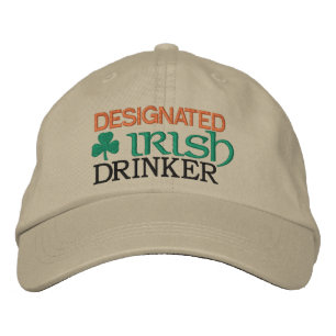 Aangewezen Irish Drinker Embroided Baseball Hat Geborduurde Pet