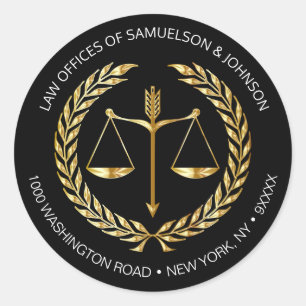 Aangewezen procureur-generaal Schaal van Gerechtig Ronde Sticker