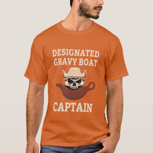Aangewezen schipper van de sauskomische Thanksgivi T-shirt