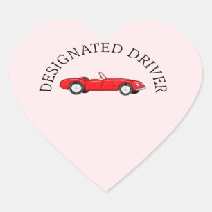 Aangewezen stuurprogramma hart sticker