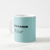 Aangewezen Talker Funny Mug Koffiemok (Voorkant links)