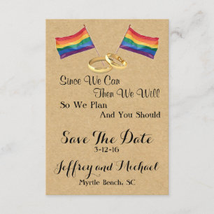 Aangezien wij kunnen:  Het vrolijke Huwelijk Save The Date