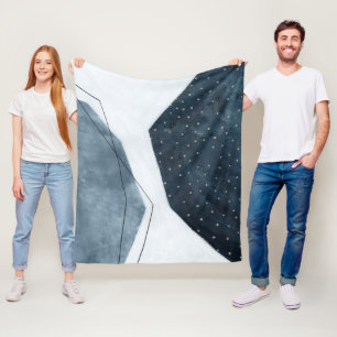 Aangrenzende abstractie fleece deken